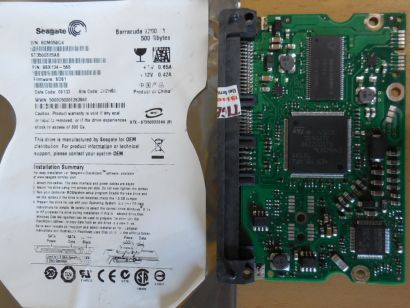 Seagate Barracuda 7200.11 ST3500820AS PCB Controller Elektronik Platine* FE282
