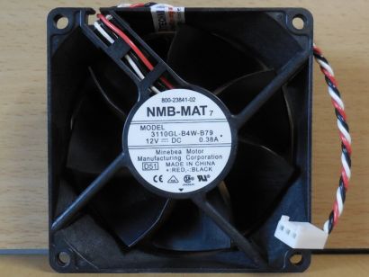 NMB MAT 3110GL-B4W-B79 Lüfter 80mm FAN 3-pin 12V 0.38A z.B. für Cisco 2821*GL177