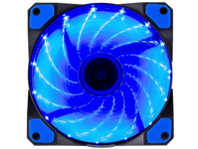 Akyga AW-12C-BL 15 LED Gehäuse Lüfter 120mm 12V 3-pol Molex LED blau FAN* GL181