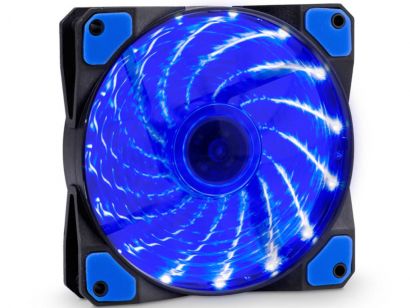 Akyga AW-12C-BL 15 LED Gehäuse Lüfter 120mm 12V 3-pol Molex LED blau FAN* GL181