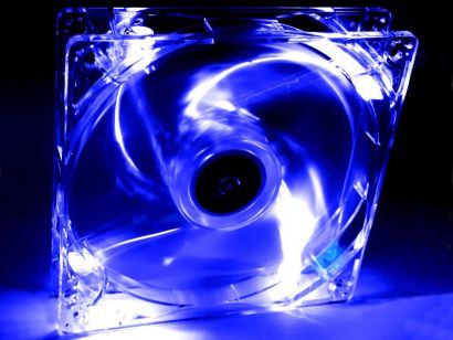 Akyga AW-12A-BL Gehäuse Lüfter transparent 120mm 4-pol Molex LED blau FAN* GL182