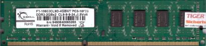 G.SKILL 4GB Kit 2x2GB F3-10600CL9D-4GBNT PC3-10600 DDR3 1333MHz CL9 RAM* r1043