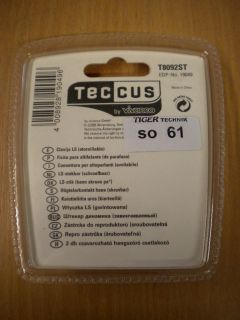 Teccus by Vivanco 2Stück Lautsprecher Stecker schraubbar - max. 3mm Kabel* so61