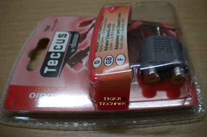 Teccus by Vivanco Audio Adapter Klinke Stecker 3,5mm - 2x Buchse Cinch* so62