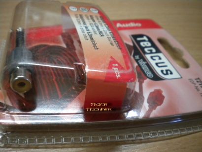 Teccus by Vivanco Audio Adapter 6,3mm Klinke Stecker auf Cinch Buchse Mono* so64