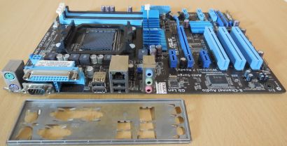 Asus M5A78L LE Rev 2.01 Mainboard +Blende Sockel AM3 AM3+ PCIe DDR3 GBLAN* m1077