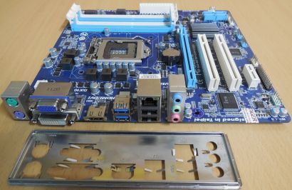 Gigabyte GA-H61M-D2H-USB3 Rev1.0 Mainboard +Blende Intel H61 Sockel 1155* m1079