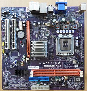 ECS Elitegroup MCP73VT-PM V1.2 Mainboard Sockel 775 VGA LAN PCIe SATA DDR2*m1082