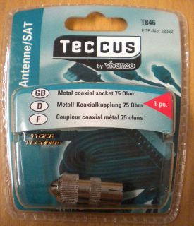 Teccus by Vivanco Video Metall Koaxialkupplung 75 Ohm* so71