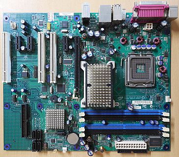 Intel DP965LT Rev D41694-209 Mainboard +Blende Sockel 775 PCIe SATA DDR2* m1085