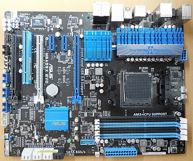 ASUS M5A99X EVO Rev1.01 Mainboard +Blende AMD 990X Sockel AM3+ DDR3 USB3.0*m1086