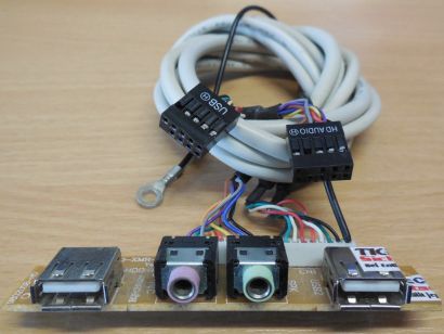9802USB-HD MSD-XMR-0023 Ver 1.0 Front IO Panel USB2.0 Audio Retro Modding*pz1069