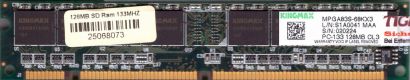 KINGMAX MPGA83S-68KX3 PC133 128MB SDRAM 133MHz CL3 Arbeitsspeicher SD RAM* r1045