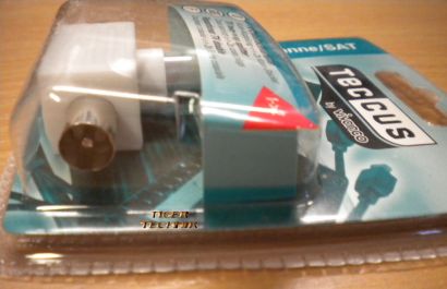 Teccus Video TV 2-fach Zweifachverteiler Koax Kupplung 2x Koax Stecker* so74