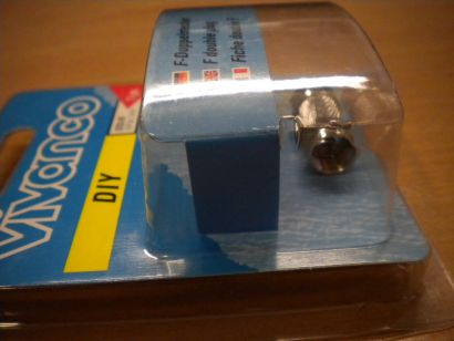 Vivanco DIY SAT F-Doppelstecker Metall hohe Qualität* so76