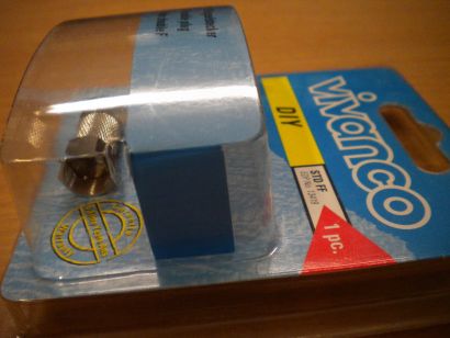 Vivanco DIY SAT F-Doppelstecker Metall hohe Qualität* so76