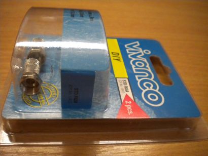 Vivanco DIY SAT 2 Stück 2x F-Stecker für Koax-Kabel 6,5mm* so78