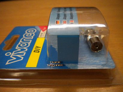 Vivanco DIY SAT Adapter F-Stecker Koaxial Kupplung aus Metall hohe Qualität*so80