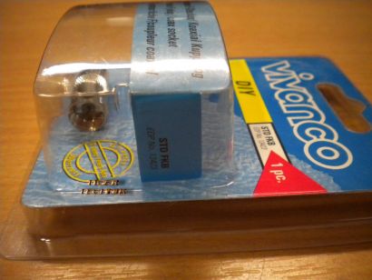 Vivanco DIY SAT Adapter F-Stecker Koaxial Kupplung aus Metall hohe Qualität*so80