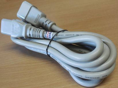 Stromkabel Kaltgeräte Verlängerung PC Monitor Drucker FAX C13 C14 ca. 2m* pz1086