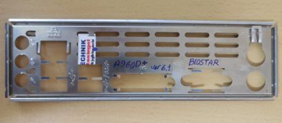 Biostar A960D+ Ver 6.1 Mainboard Blende Motherboard Backplate Abdeckung* mbb29 IO-Shield