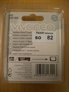 Vivanco DIY SAT Adapter STD FKS F-Stecker - Koaxial Stecker* so82