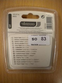 Vivanco DIY SAT F-Doppelstecker Metall hohe Qualität* so83