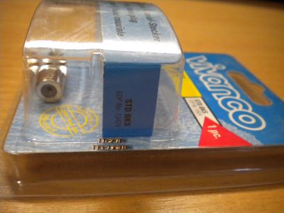 Vivanco DIY SAT Adapter F-Buchse Koaxial Stecker aus Metall hohe Qualität* so84