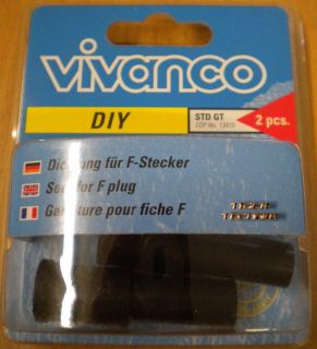 Vivanco DIY 2 Stück 2x Gummitülle Dichtung für F-Stecker hohe Qualität* so87