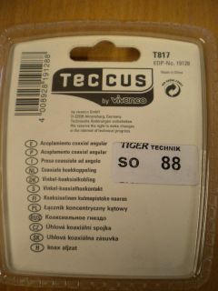 Teccus by Vivanco SAT Winkel Koaxialkupplung - Koax-Kabel 4,5 bis 7,5mm* so88