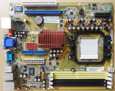 Asus M3N18L/T-M3N8200/DP_MB Mainboard +Blende Sockel AM2 SATA PCIe VGA LAN*m1104