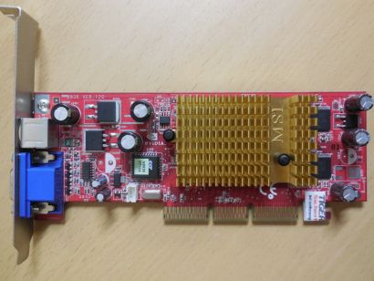 MSI MX4000-T128 MS-8936 Ver 120 GeForce MX4000 128MB Retro AGP VGA TV-Out* g695