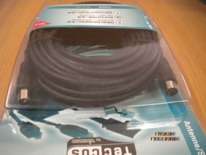 Teccus by Vivanco TV/Radio Antennenkabel >90db Koax-St.- Koax-Kupplung 10m so92
