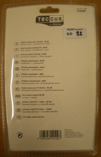 Teccus by Vivanco TV/Radio Antennenkabel >90db Koax-St.- Koax-Kupplung 10m so92