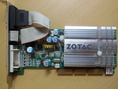 Zotac GeForce FX 5200 nVidia NV34 128MB DDR Retro AGP 8X DVI-I TV-Out VGA* g712