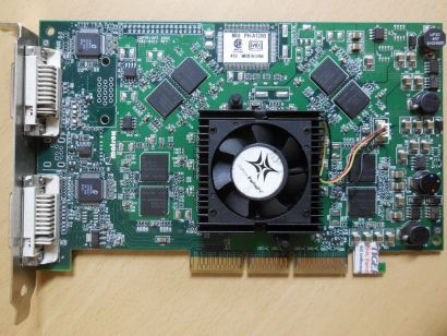 Matrox Parhelia-512 MGI PH-A128B RETRO AGP Grafikkarte 128MB 256Bit 2xDVI-I*g713