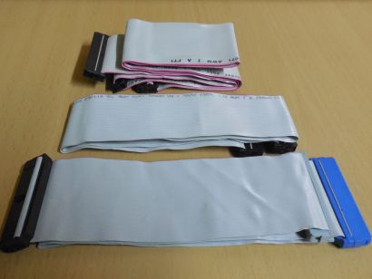 Retro Kabel Set 2x IDE CD DVD HDD Festplatte ATA 100 133 1x Floppy FDD* pz1118