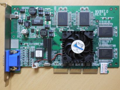ELSA Gladiac Visiontek NV897.0 GeForce2 GTS 32MB Retro AGP VGA Grafikkarte* g716