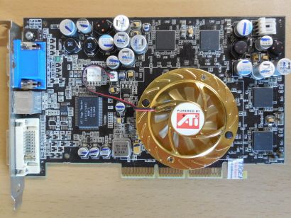ATI Radeon 9800 256M 256MB 256Bit RETRO AGP Grafikkarte DDR DVI-I VIVO VGA* g717