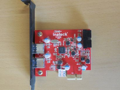 Inateck KT4006 PCIe x1 2.0 Karte 2-Port USB3.0 + 19-pin USB 3.0 intern* sk80