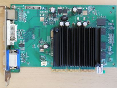 MSI NX6200AX-TD256H nVidia GeForce 6200 RETRO AGP 256MB DDR2 VGA DVI TV-Out*g743