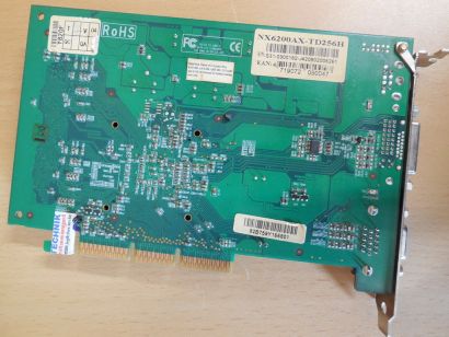 MSI NX6200AX-TD256H nVidia GeForce 6200 RETRO AGP 256MB DDR2 VGA DVI TV-Out*g743