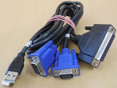 Xystec PX-3668-675 KVM-Switch USB/VGA für 2 PCs inkl. Anschluss-Kabel* pz1129