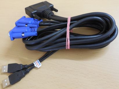 Xystec PX-3668-675 KVM-Switch USB/VGA für 2 PCs inkl. Anschluss-Kabel* pz1129