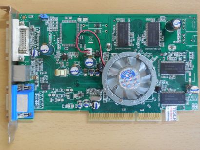 Sapphire Radeon 9550 256MB 128Bit DDR DVI TV-Out VGA RETRO AGP 8X FAN blau* g753 Grafikkarte
