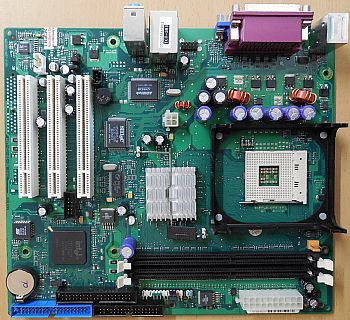Fujitsu Siemens D1740-D20 GS1 Mainboard +Blende Intel 845GV Sockel 478 DDR*m1130