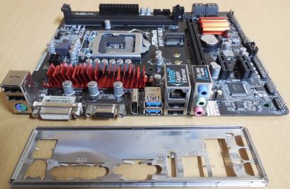 ASRock H110M-G/M.2 Rev1.01 Mainboard +Blende Intel H110 Sockel 1151 DDR4* m1140