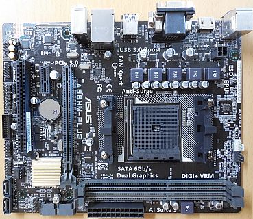 Asus A68HM-PLUS Rev 1.01 Mainboard AMD A68H Sockel FM2+ DDR3 USB3.0 HDMI* m1146