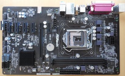 ASRock H81 Pro BTC R2.0 Mining Mainboard Intel Sockel 1150 PCIe DDR3 USB3* m1149