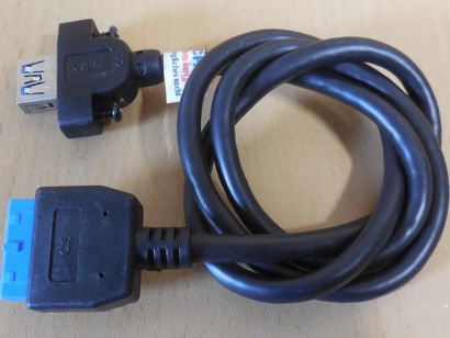 HOPE USB 3.0 Front I/O Panel Anschluss mit Kabel ca. 70cm DIY Modding* pz1148